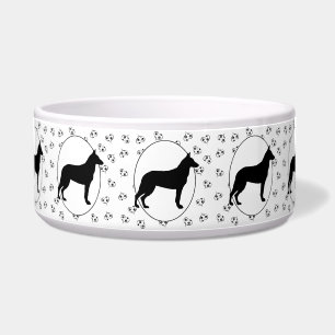 Malinois Hearts and Pawprints Bowl