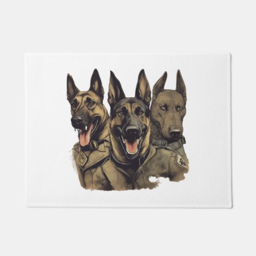 Malinois K_9 patrol dogs   Doormat