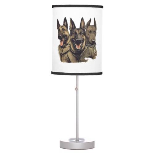 Malinois K_9 patrol dogs   Table Lamp