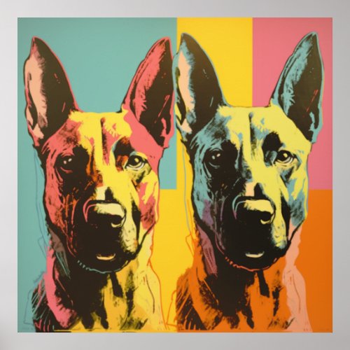 Malinois POP ART 2  Poster