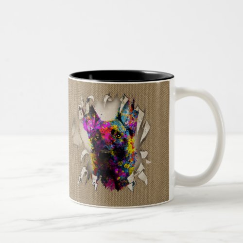 Malinois Puppy _ Belgian shepherd _Mechelaar Two_Tone Coffee Mug