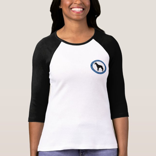 Malinois Rescue Logo, Womens Dark T-shirt, T-Shirt (Front)