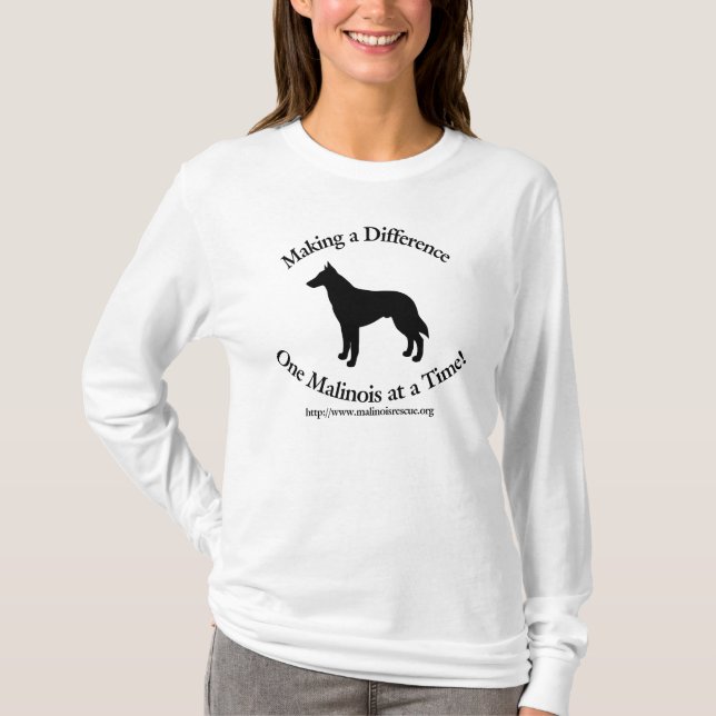 Malinois Rescue Making a Difference T-Shirt (Front)