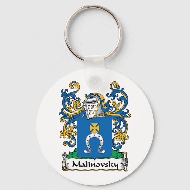 Malinovsky Family Crest Keychain (Front)