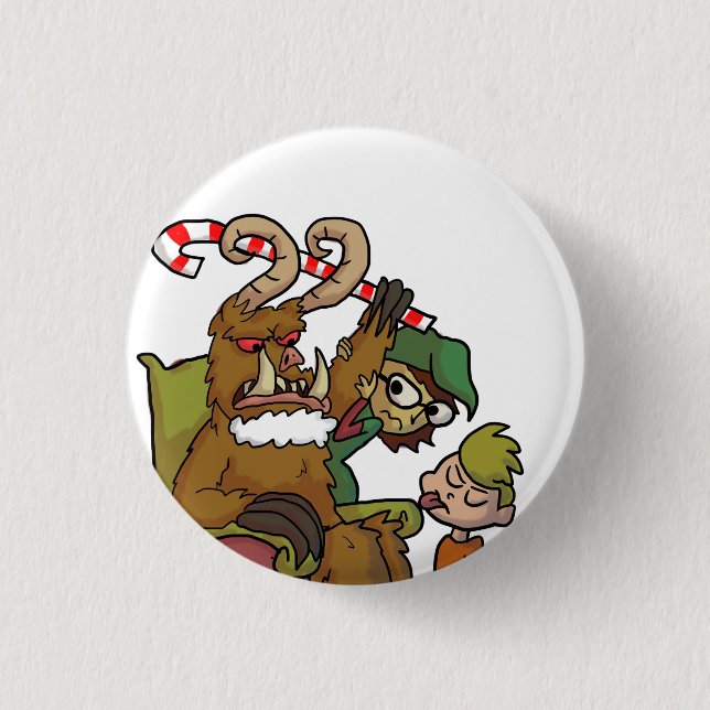 Mall Krampus Pinback Button (Front)