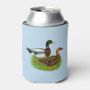 Mallard Drake and Duck Can Cooler