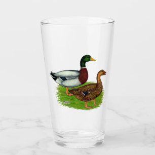 Mallard Drake and Duck Glass