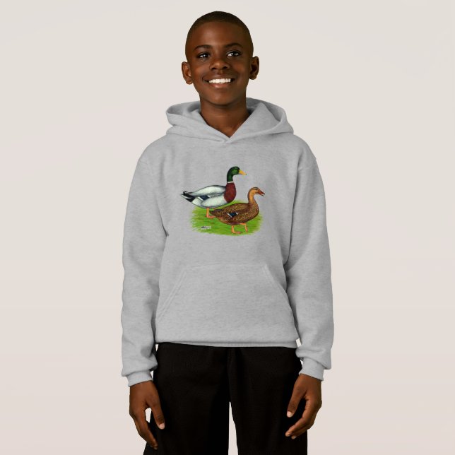 Mallard Drake and Duck Hoodie (Front Full)