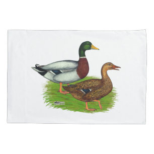 Mallard Drake and Duck Pillow Case