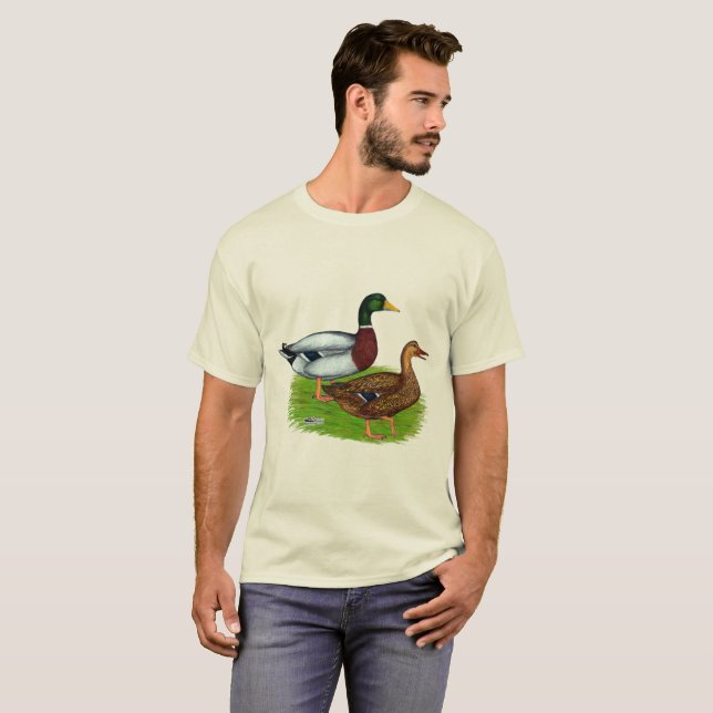 Mallard Drake and Duck T-Shirt (Front Full)