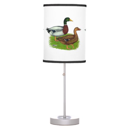 Mallard Drake and Duck Table Lamp