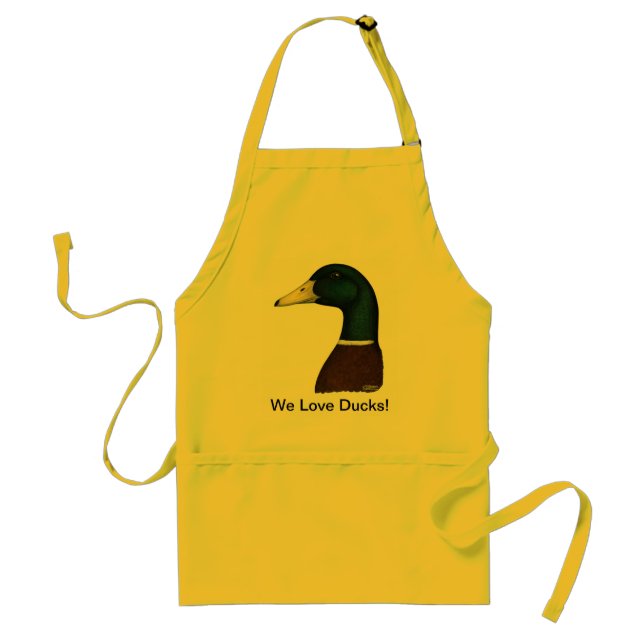 Mallard Drake Head Adult Apron (Front)