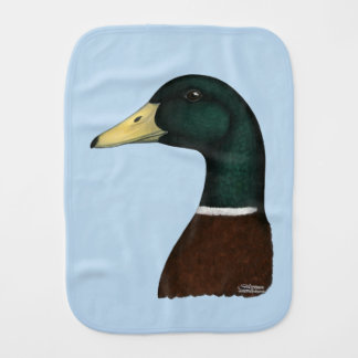 Mallard Drake Head Baby Burp Cloth