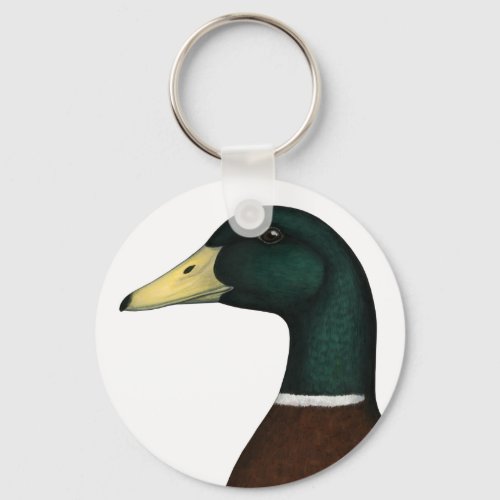 Mallard Drake Head Keychain