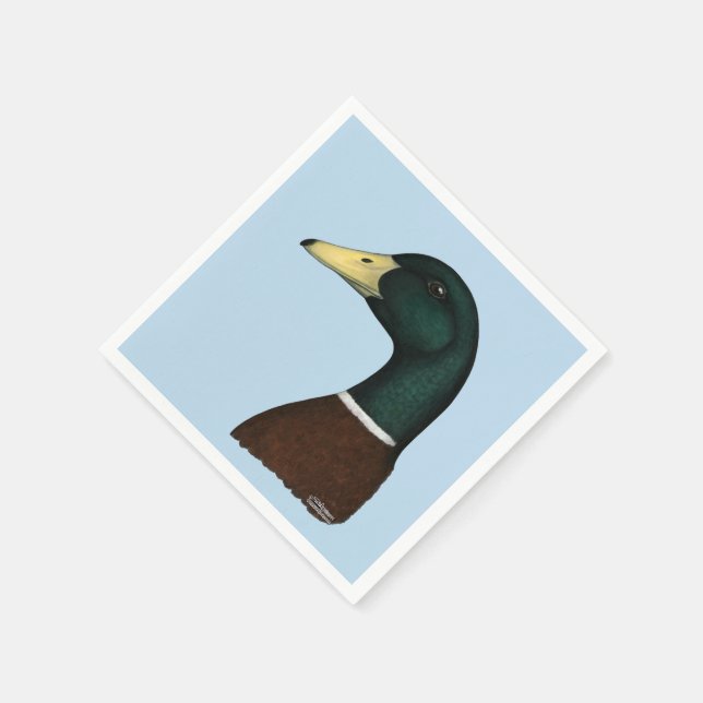 Mallard Drake Head Napkins (Corner)