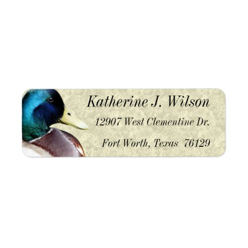 Mallard Drake Personal Mailing Labels