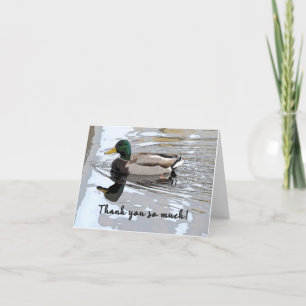 Mallard Drake Poster Letterpress Thank You Card