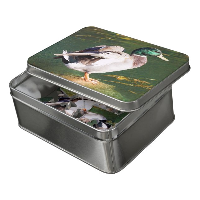 Mallard Duck Acrylic Puzzle (Lid Open)