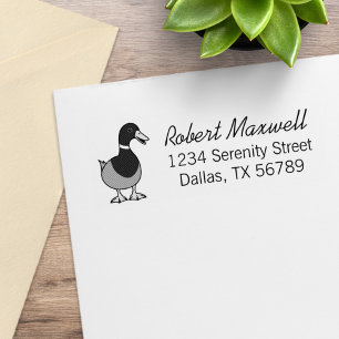 Mallard Duck Address Rubber Stamp