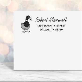 Mallard Duck Address Self-inking Stamp by Chibibi at Zazzle