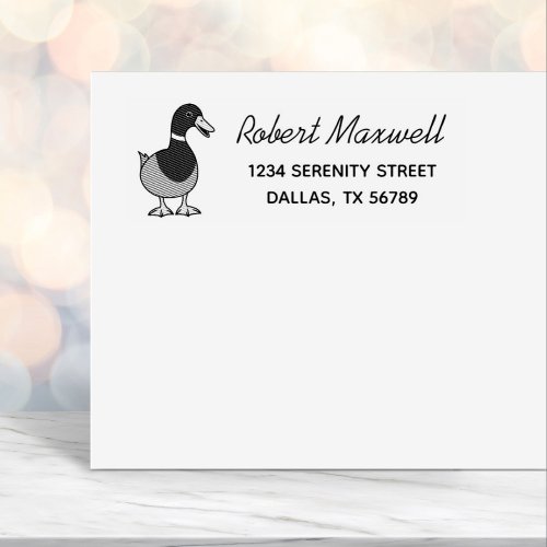 Mallard Duck Address Self_inking Stamp