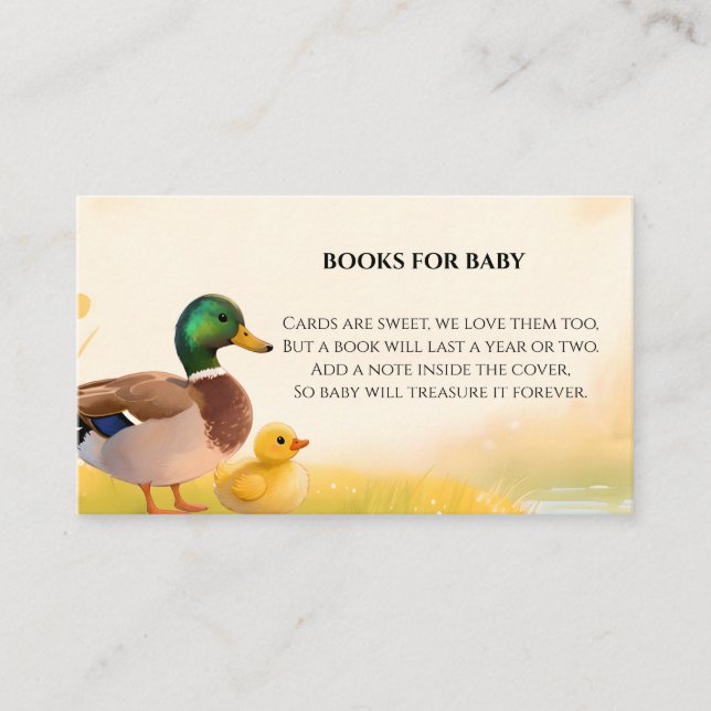 Mallard Duck and Duckling Books for Baby insert (Front)