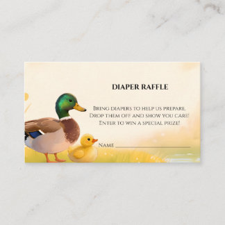 Mallard Duck and Duckling Diaper Raffle insert