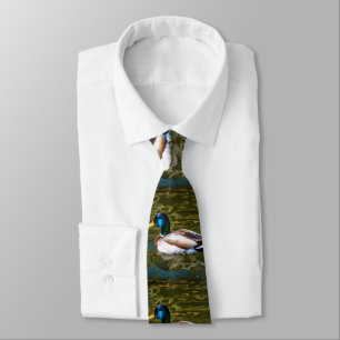 Mallard Duck Artistic Portrait Neck Tie