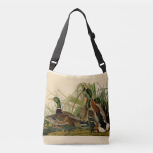 Mallard Duck Audubon Bird Painting Crossbody Bag