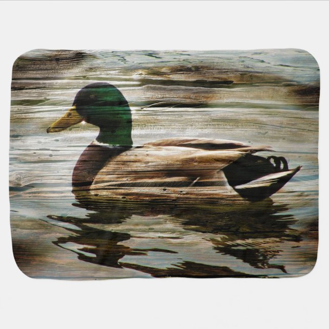 Mallard Duck Baby Blanket (Horizontal)