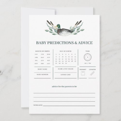 Mallard Duck Baby Predictions and Advice Game