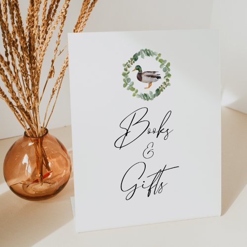 Mallard Duck Baby Shower Books and Gifts Sign