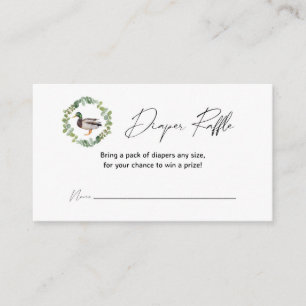 Mallard Duck Baby Shower Diaper Raffle Cards