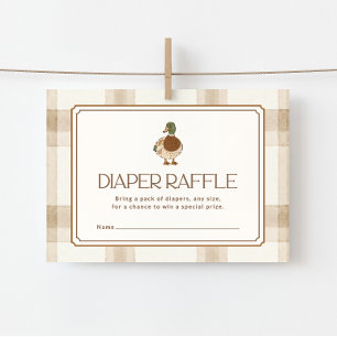 Mallard Duck Baby Shower Diaper Raffle Enclosure Card
