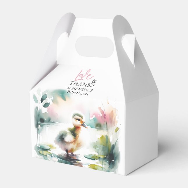 Mallard Duck Baby Shower Favor Boxes (Front Side)