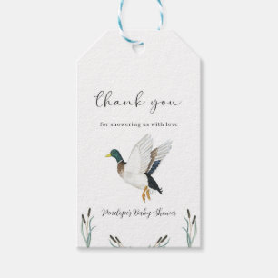 Mallard Duck Baby Shower Favor Tag duck hunting