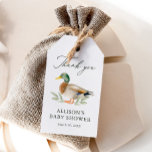 Mallard Duck Baby Shower Gift Tags<br><div class="desc">Say thank you to friends and family for attending you or a loved one's baby shower with these duck themed favor tags.</div>