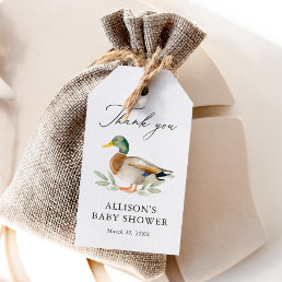 Mallard Duck Baby Shower Gift Tags