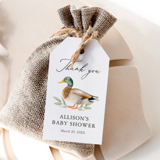 Mallard Duck Baby Shower Gift Tags (Creator Uploaded)