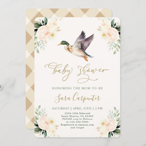 Mallard Duck Baby Shower  Invitation