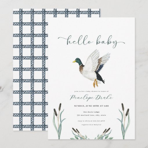 Mallard Duck Baby Shower Invitation | Zazzle