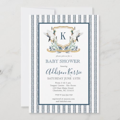 Mallard Duck Baby shower invitation 