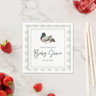 Mallard Duck Baby Shower Party Gender Neutral Baby Napkins