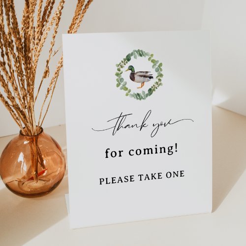 Mallard Duck Baby Shower Thank You Favor Sign