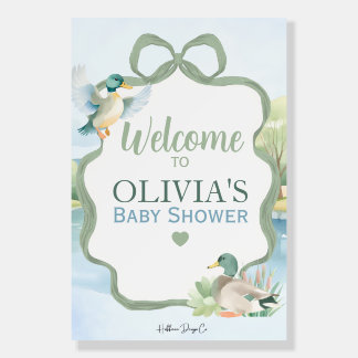 Mallard Duck Baby Shower Welcome Foam Board Poster