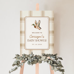 Mallard Duck Baby Shower Welcome Sign