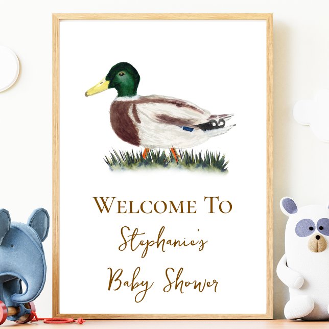 Mallard Duck Baby Shower Welcome Sign (Creator Uploaded)