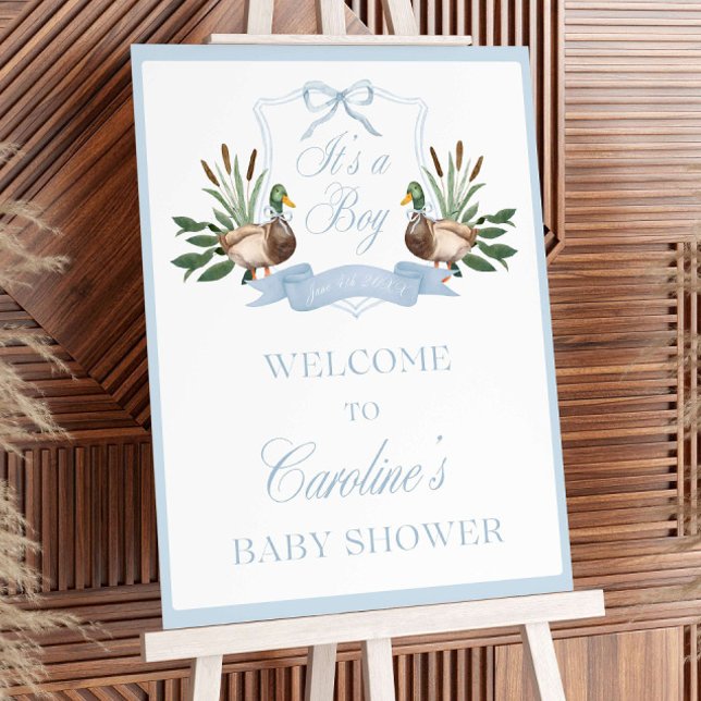 Mallard Duck Baby Shower Welcome Sign Template (Creator Uploaded)