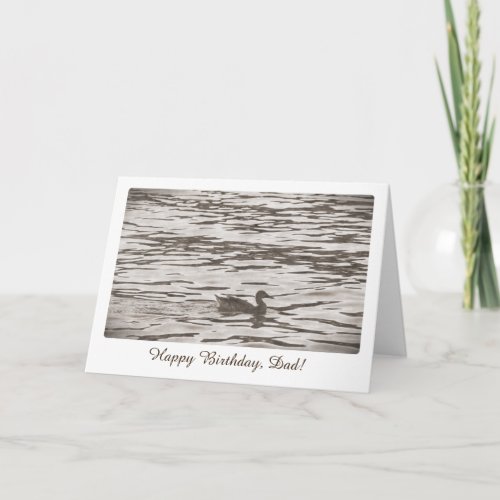 Mallard Duck Birthday For Dad Nature Theme Card