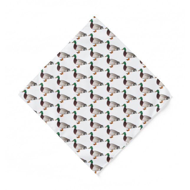 Mallard duck cartoon illustration bandana (Front)